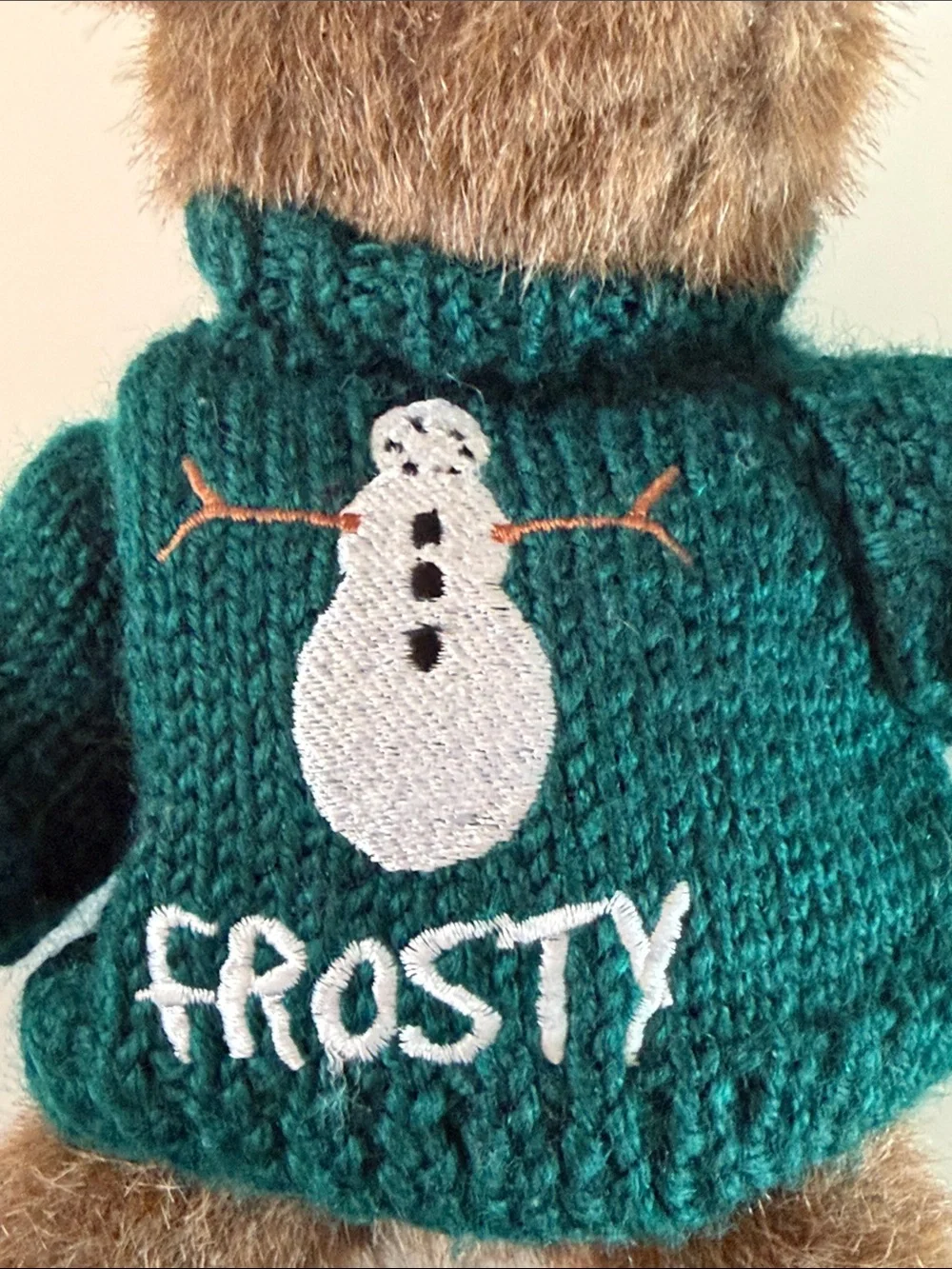 Vintage Boyds Bear Breezy T. Frostman 1990's Frosty Sweater JB Bean Series 8